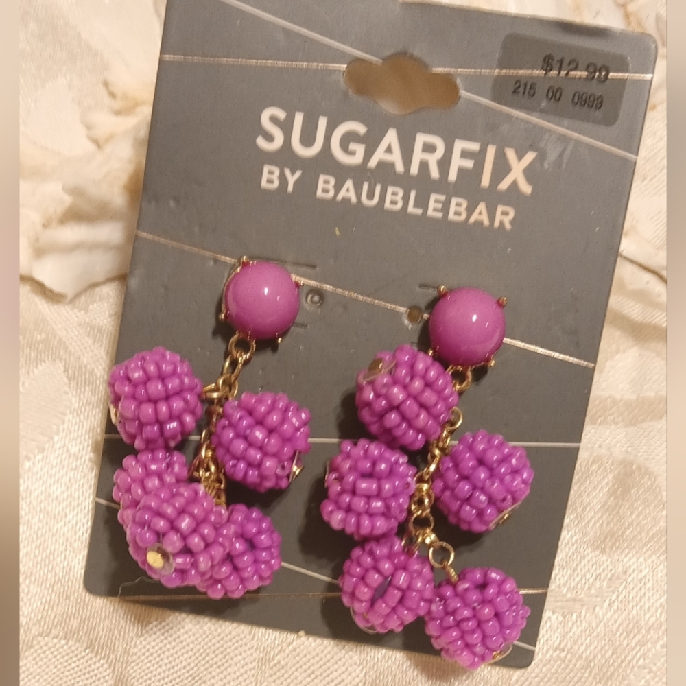 Purple Berry Earring